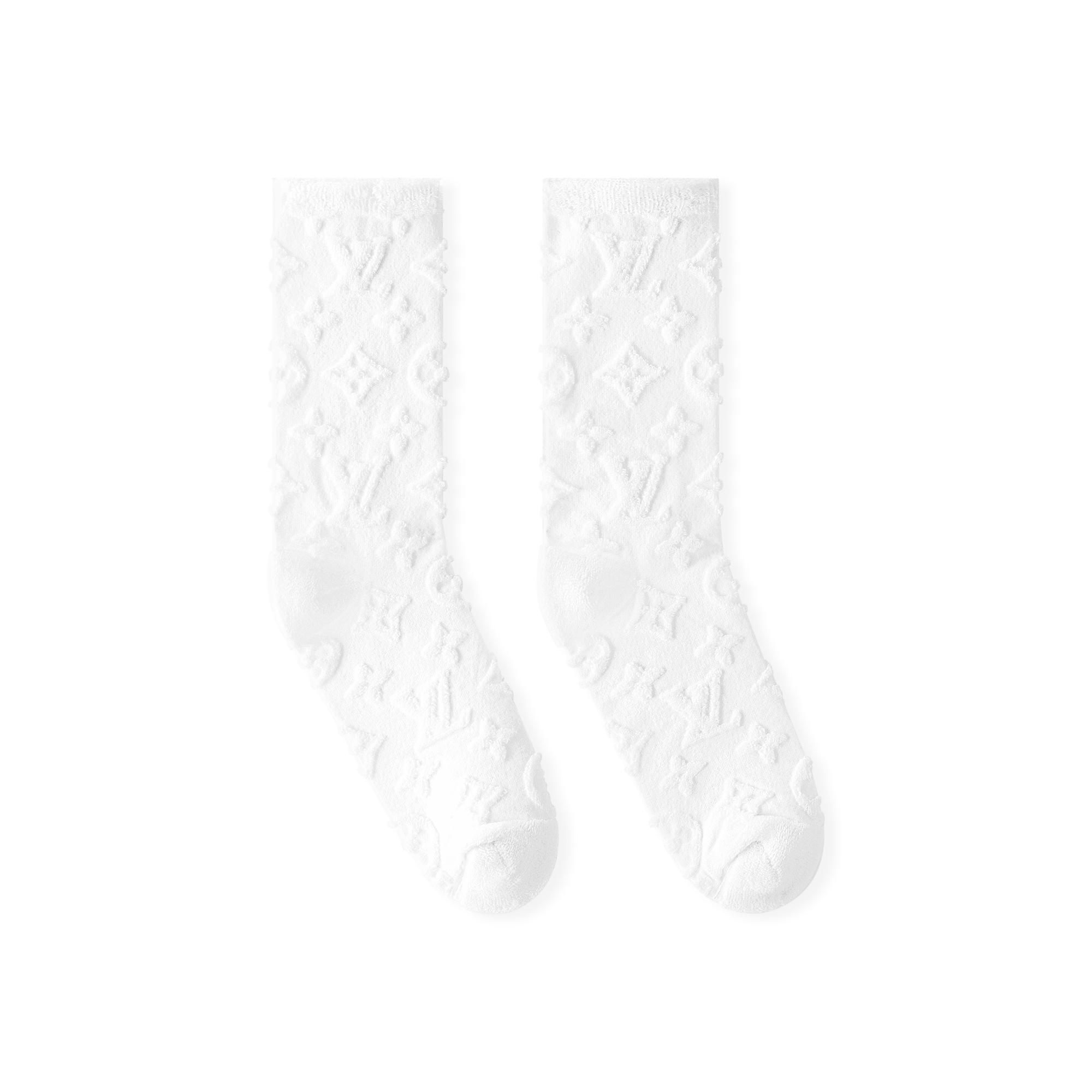 Monogram Sponge Socks - Luxury S00 White | LOUIS VUITTON